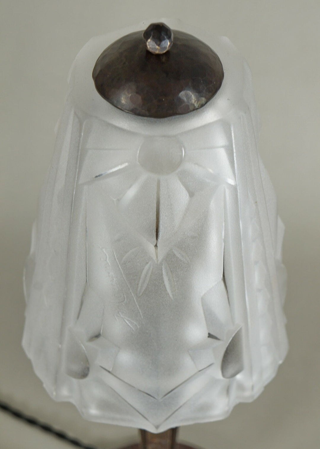 ムイネ　デュゲ　フランス製アールデコランプ　1930年　錬鉄・ガラス製