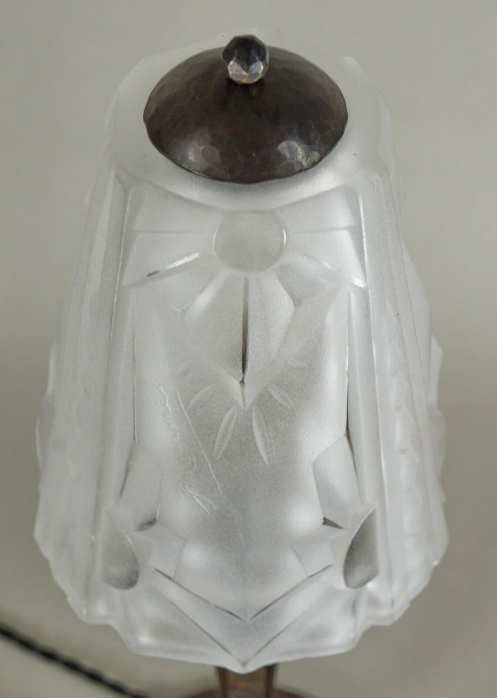 ムイネ　デュゲ　フランス製アールデコランプ　1930年　錬鉄・ガラス製