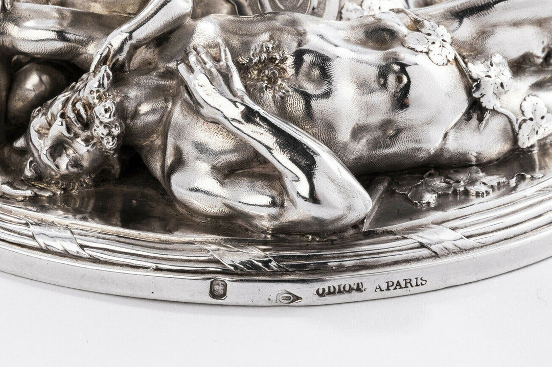 ODIOT UNIQUE FIGURAL EWER PARIS EXHIBITION 1878 TREASURE FRENCH STERLING SILVER