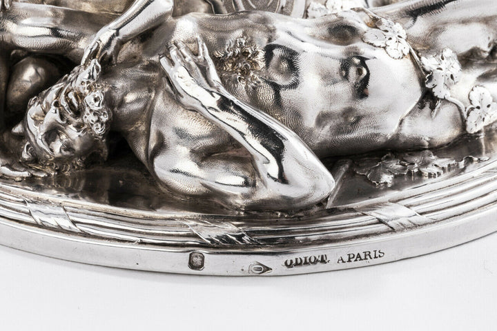 ODIOT UNIQUE FIGURAL EWER PARIS EXHIBITION 1878 TREASURE FRENCH STERLING SILVER