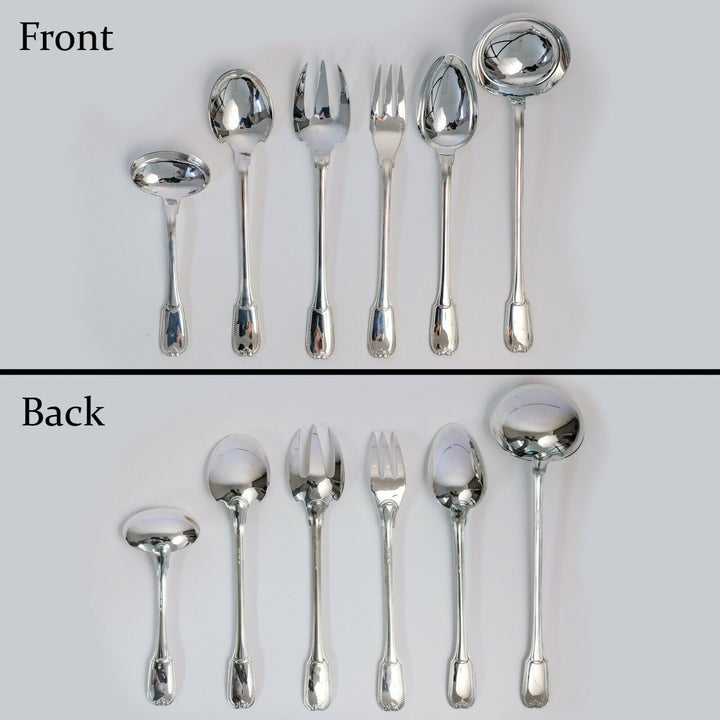 CHRISTOFLE CARDEILHAC French Sterling Silver Flatware In CHEST JOUBERT 138 PS