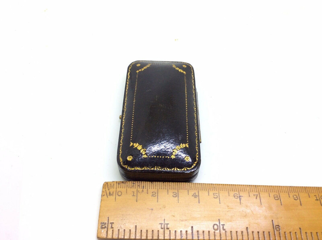 Superb Antique Victorian Leather Tooled Jewellery Display Box Case