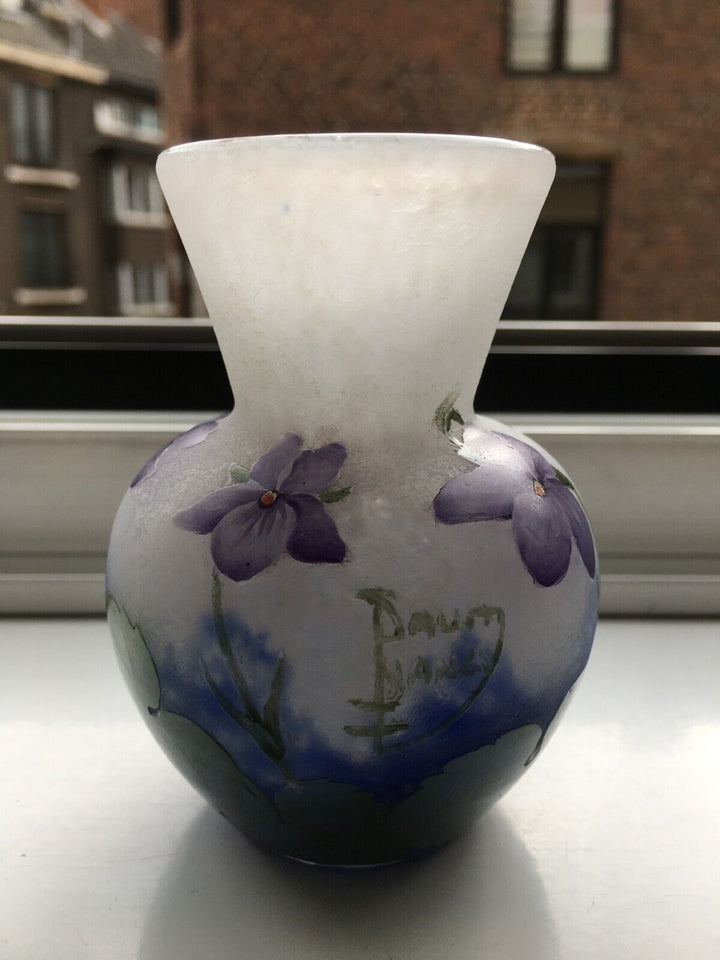 ドーム兄弟（ドームナンシー）スミレの花のコロン型花瓶