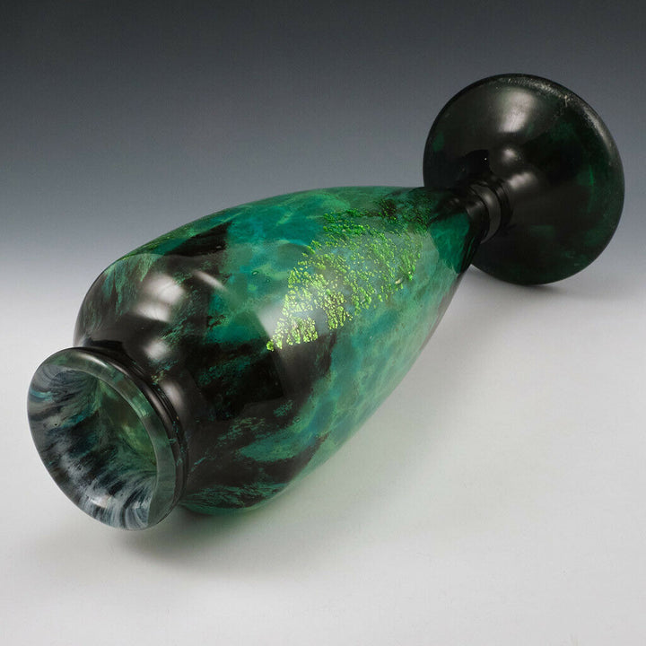 Daum Nancy Glass Vase With Silver Inclusions 1925-30