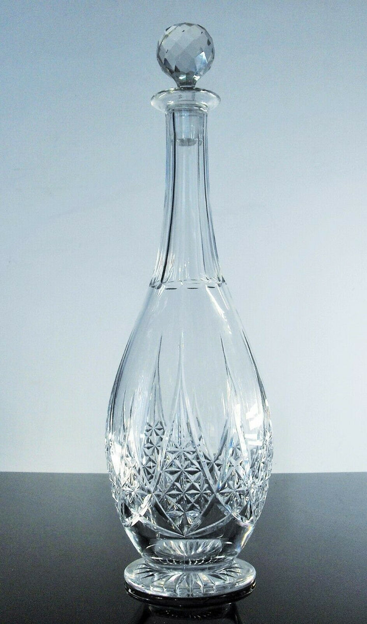 Antique Large Carafe Crystal Size Moulded Epiron Baccarat Front 1936