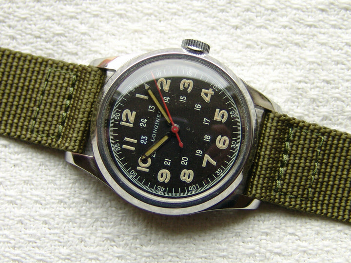 ヴィンテージ　第二次世界大戦期　34mm ロンジン　パイロット　ミリタリー　アワード 腕時計　1942-1951