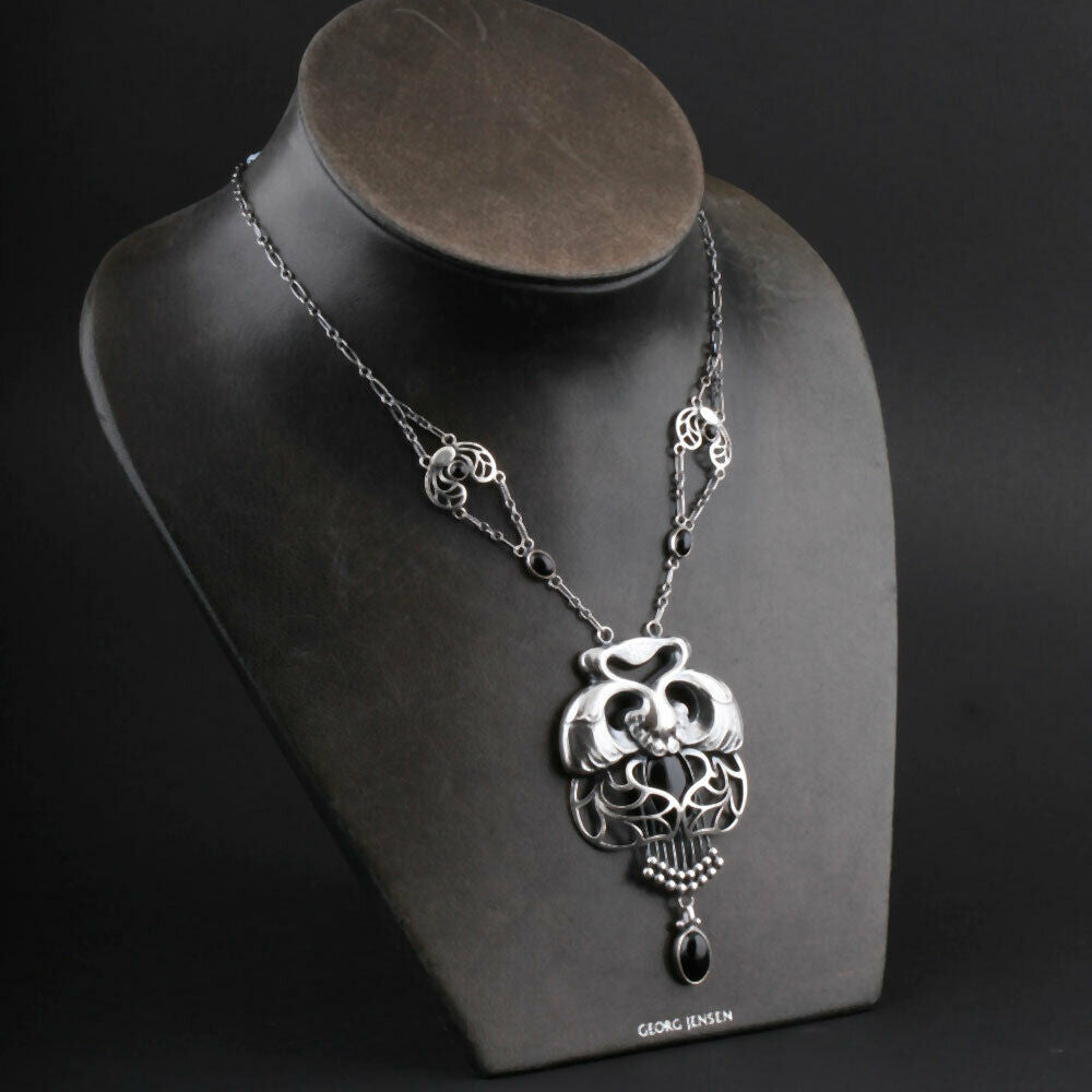 ジョージジェンセン(Georg Jensen)　シルバーペンダント　ブラックアゲート　#１　2014年