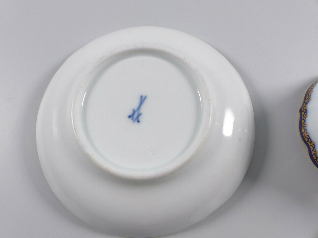  Meissen Kaffeetasse Untertasse A-Kante Blumen Bukett schräg 2. Wahl 111120