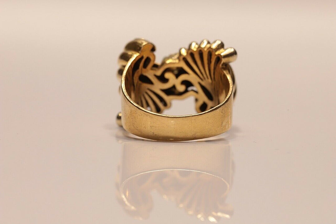 アンティーク 18K ナチュラルダイヤモンドのフラワースタイルリング