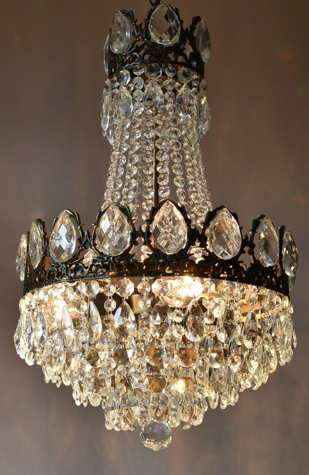 Crystal Home Lighting Chandelier Living Room Ceiling Light French Vintage Lamp