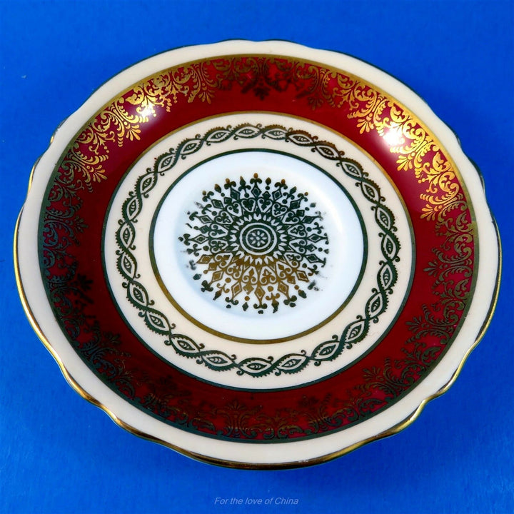 パラゴン　ディープレッドとゴージャスピンクゴールド　カップ&ソーサー