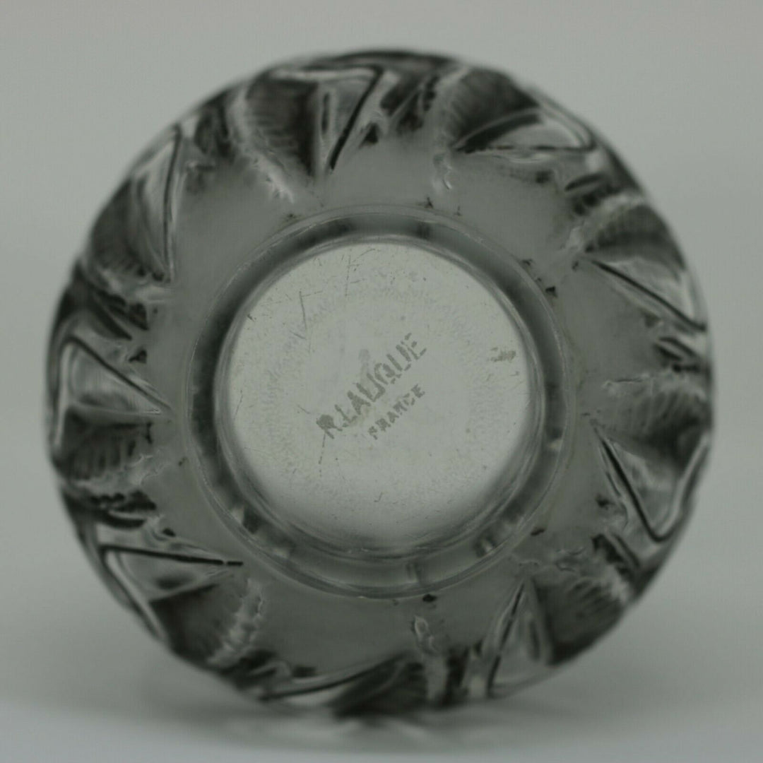 ルネ・ラリックの透明フロストガラス花瓶「カナール」