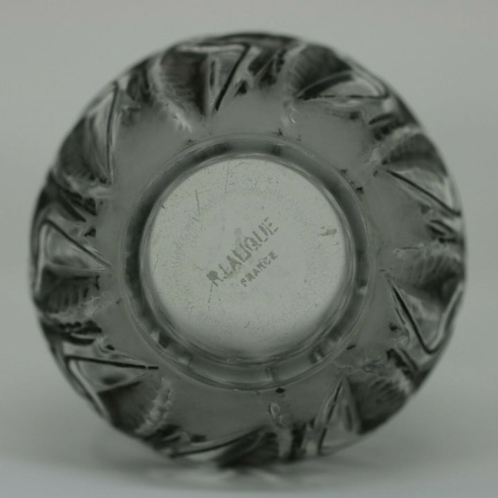 ルネ・ラリックの透明フロストガラス花瓶「カナール」