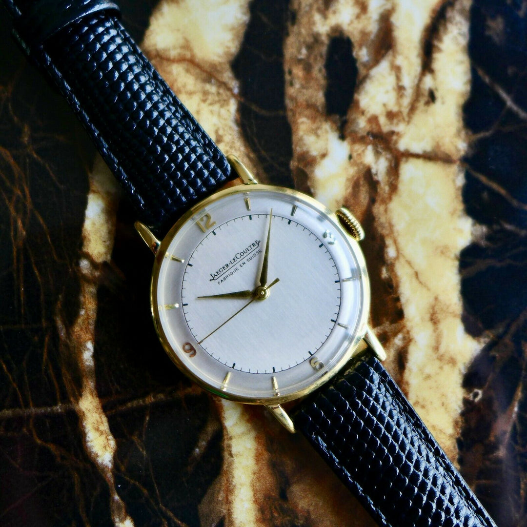 ジャガー　ルクルト　美しいヴィンテージ男性用腕時計　1940年代製　オーバーサイズ(36ｍｍ)　18K