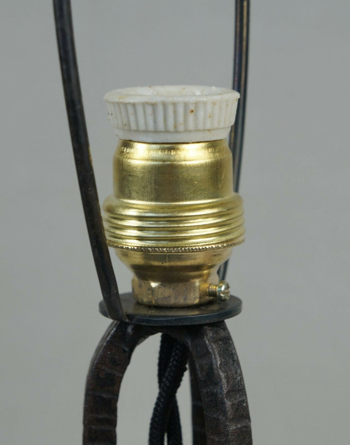 NOVERDY : FRENCH 1930 ART DECO LAMP . wrought iron ..... degué muller era France