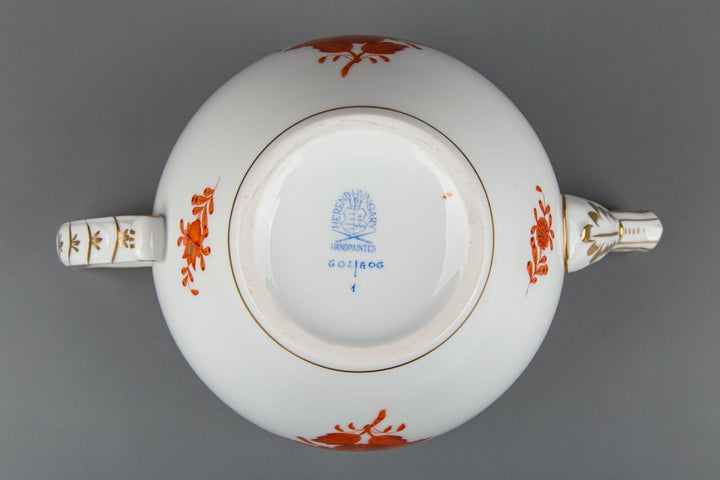 ヘレンド アポニーオレンジ ティーポット・カップ＆ソーサー 15点