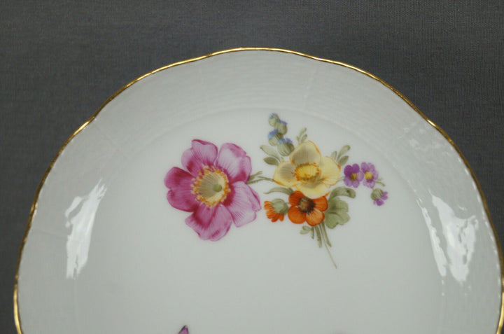 KPM Berlin Hand Painted Dresden Floral Butterfly & Gold Tea Cup & Saucer D