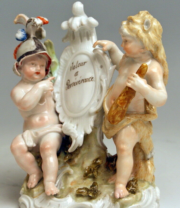 MEISSEN マイセン FIGUR PUTTEN AMORETTEN MARS HERKULES MARCOLINI 1774-1814 NR:1656