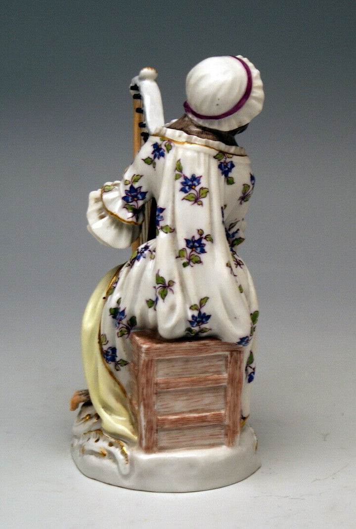 邁森 MEISSEN マイセン FIGUR AFFENKAPELLE HARFENISTIN MONKEY ORCHESTRA NR: 20 UM 1860