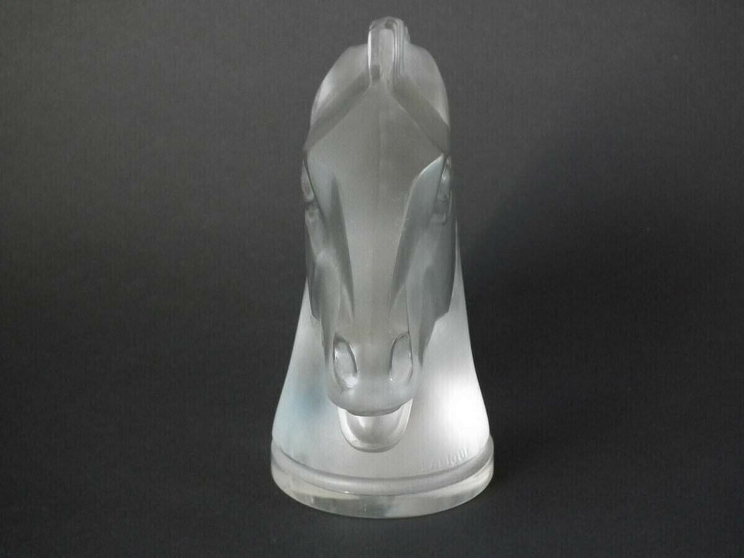 Rene Lalique Glass 'Longchamp B' Horse Head Mascot