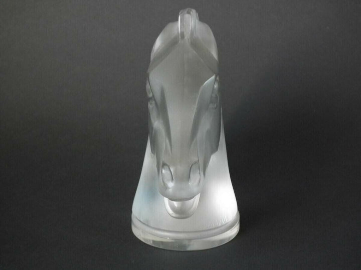 Rene Lalique Glass 'Longchamp B' Horse Head Mascot