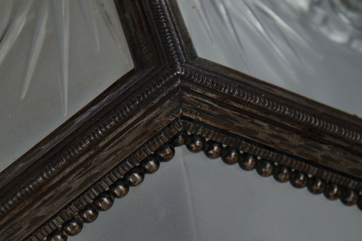 DAUM LORRAIN : FRENCH ART DECO CHANDELIER 1930 wrought iron lustre muller era