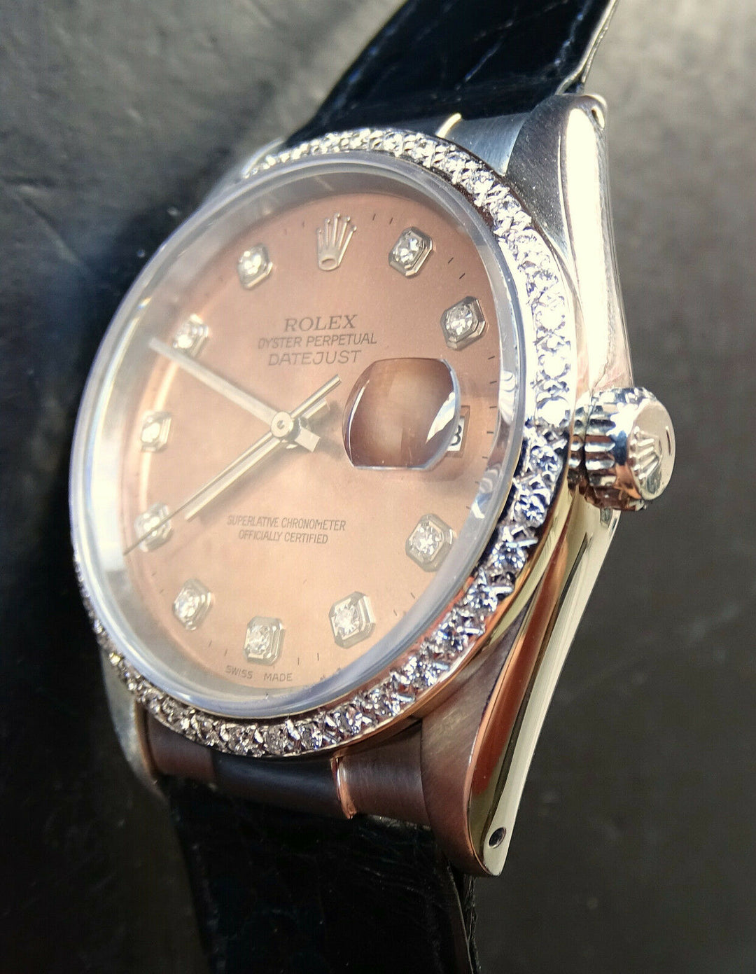 Rolex Watch ♛ Oyster Datejust Diamond's Steel/Gold 18k Automatic Luxury Watch 16200
