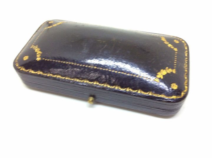 Superb Antique Victorian Leather Tooled Jewellery Display Box Case