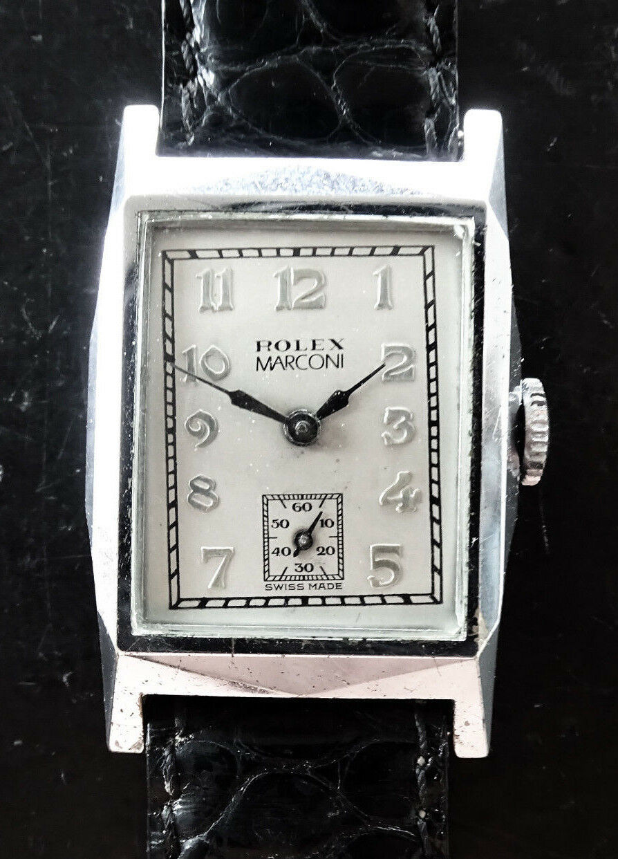 Rolex ♛ MARCONI Art Deco Antique Elegant Rare Luxury Collectors Men's Watch 1926