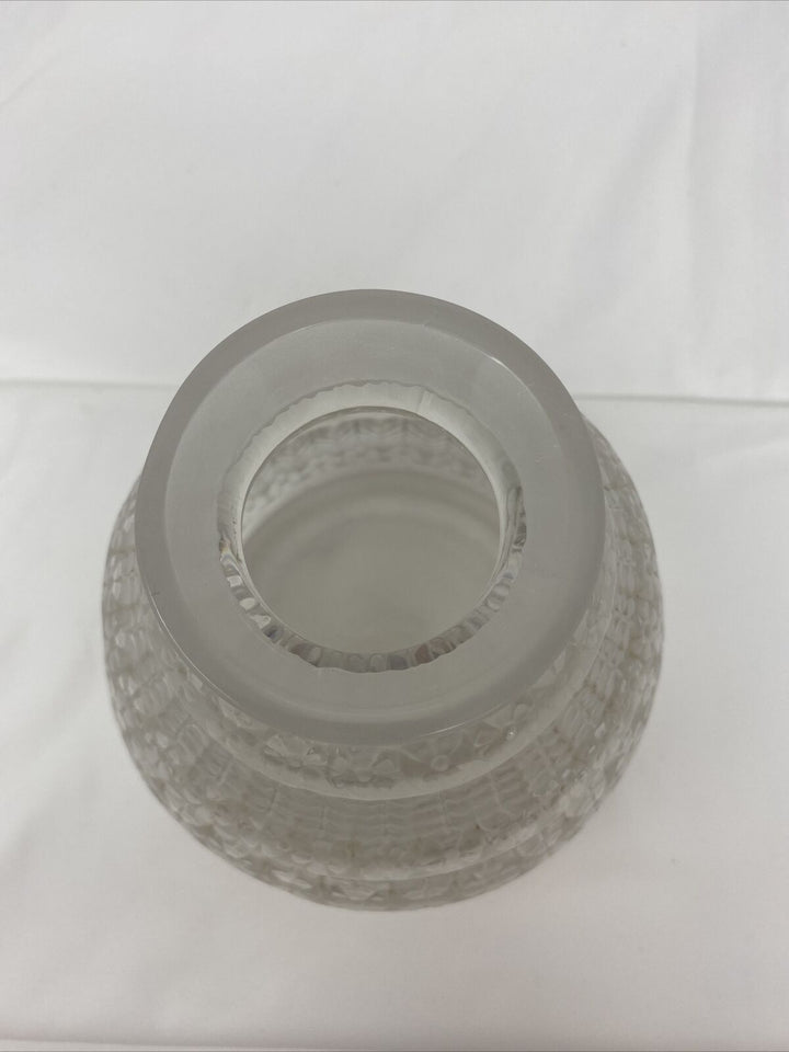 Rene Lalique 7” Ferrieres Vase Frosted Crystal France