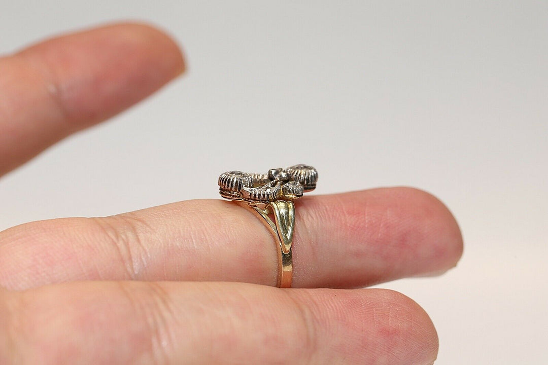 ヴィクトリアン 14K ナチュラルダイヤモンドのリング