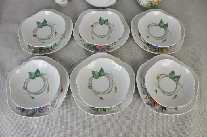 マイセン　ティーサービス　　森の植物　21点セット