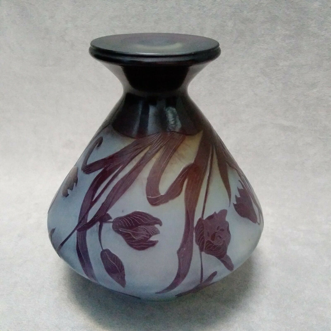 Gallé vase ancien french cameo glass