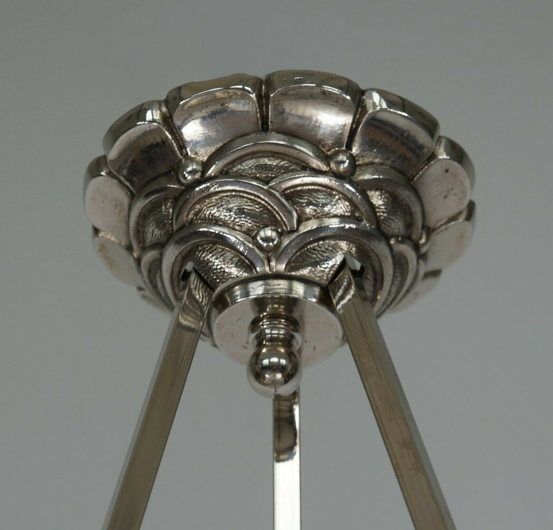 LEON HUGUE : FRENCH ART DECO CHANDELIER ...... 1930 France muller degué era lamp