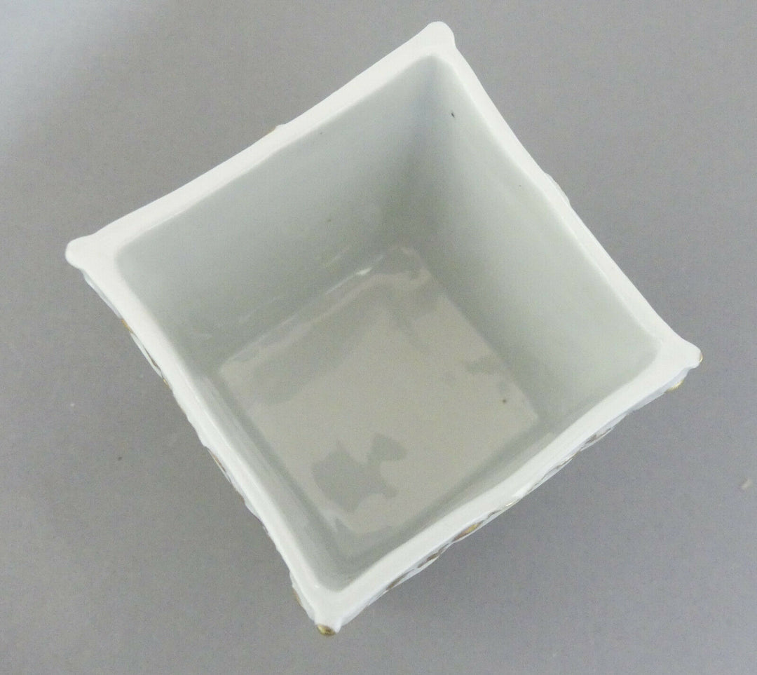  ⚔ Meissen quadr. Teedose Hoeroldt Chinoiserien H.14cm 1.Wahl TOP Pfeifferzeit