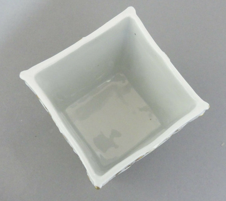  ⚔ Meissen quadr. Teedose Hoeroldt Chinoiserien H.14cm 1.Wahl TOP Pfeifferzeit