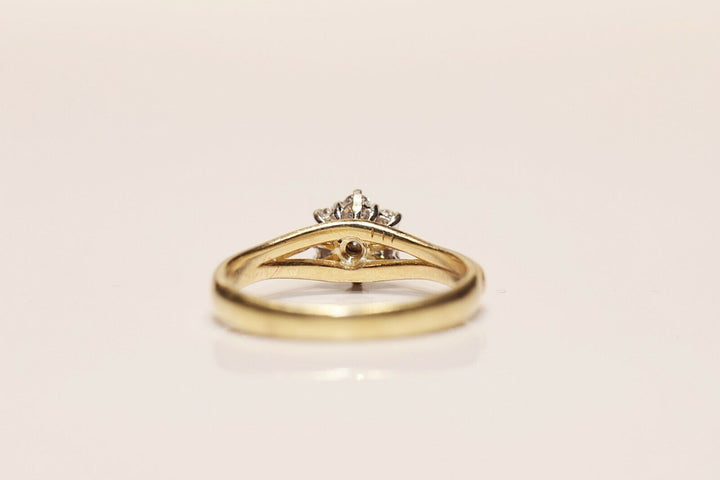 アンティーク オリジナル 18K ナチュラルダイヤモンドのヴィクトリアンリング