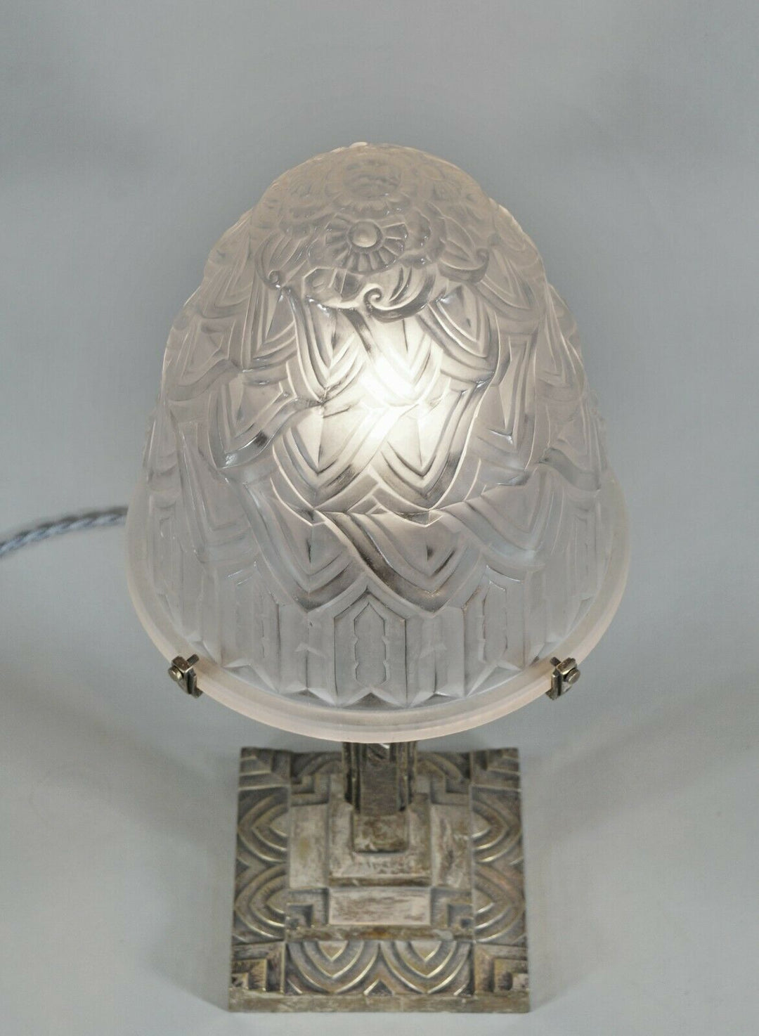 PIERRE MAYNADIER : large French 1930 art deco lamp ..... daum muller era France