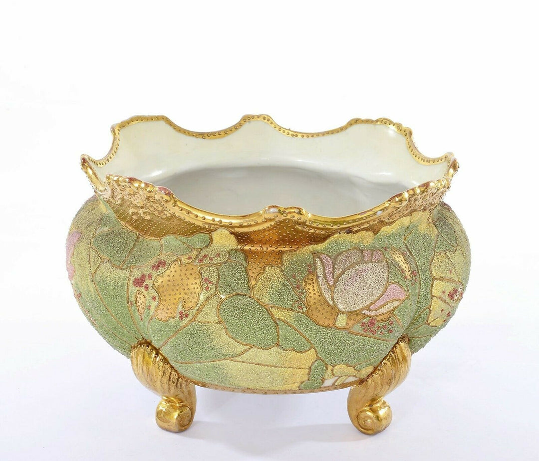 オールドノリタケ　コラレン　蓮の花のボウル　脚付き