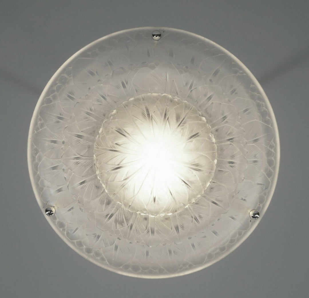 HETTIER VINCENT & BACCARAT : FRENCH ART DECO PENDANT ... chandelier lamp muller