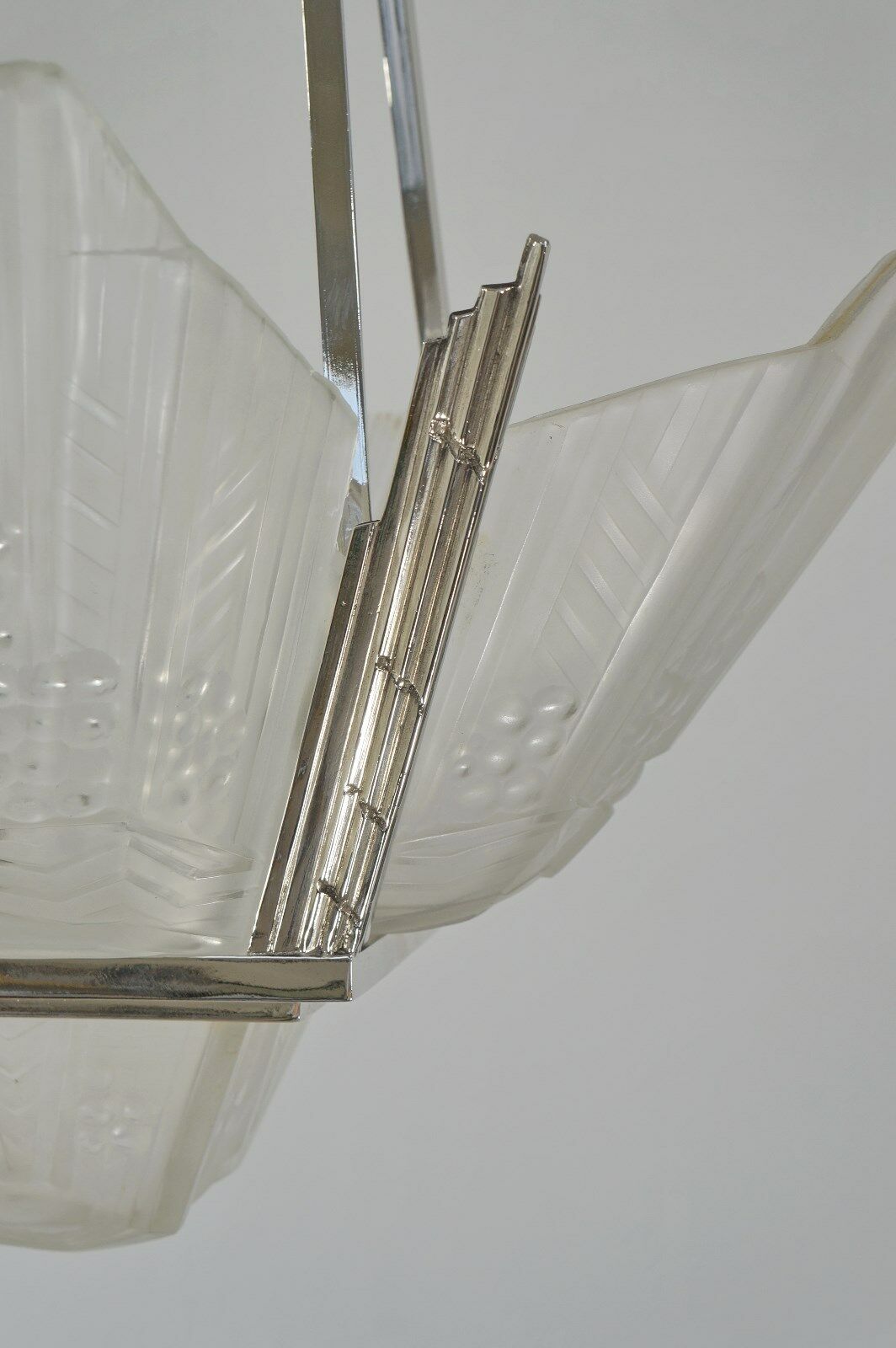 EJG : FRENCH ART DECO CHANDELIER ...........................1930 muller era lamp