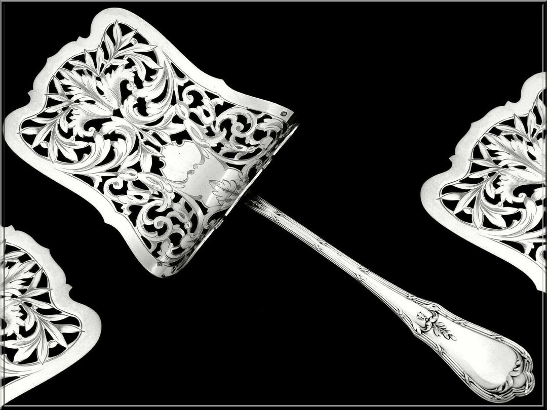 Coignet French All Sterling Silver Asparagus Pastry Toast Server