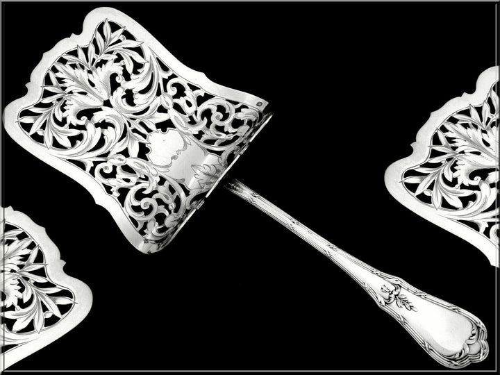 Coignet French All Sterling Silver Asparagus Pastry Toast Server