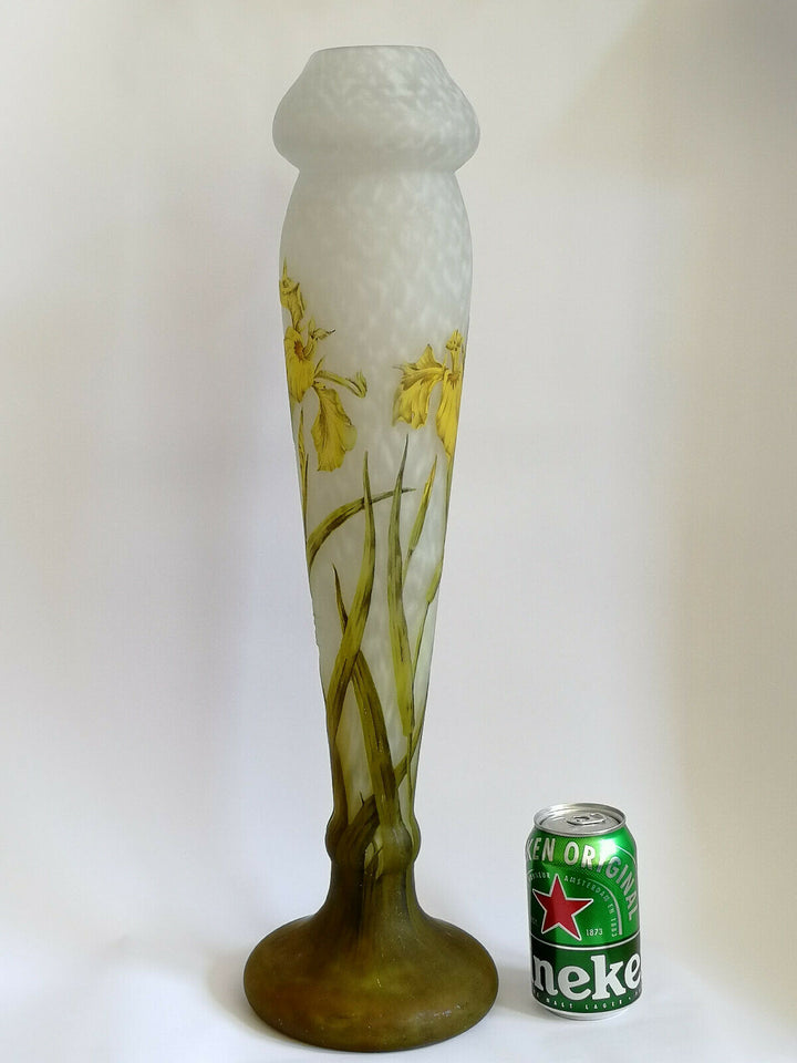 ドーム兄弟（ドームナンシー） 黄色の睡蓮の花の大型花瓶