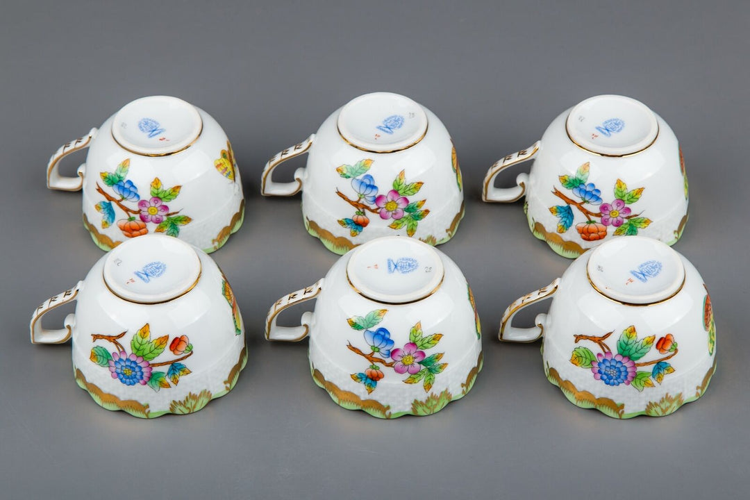 ヘレンド クイーンヴィクトリア カップ＆ソーサー 6客セット