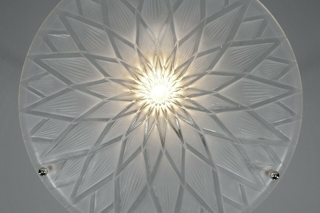 Pierre d'Avesn LORRAIN DAUM : A FRENCH 1930 ART DECO PENDANT . chandelier France