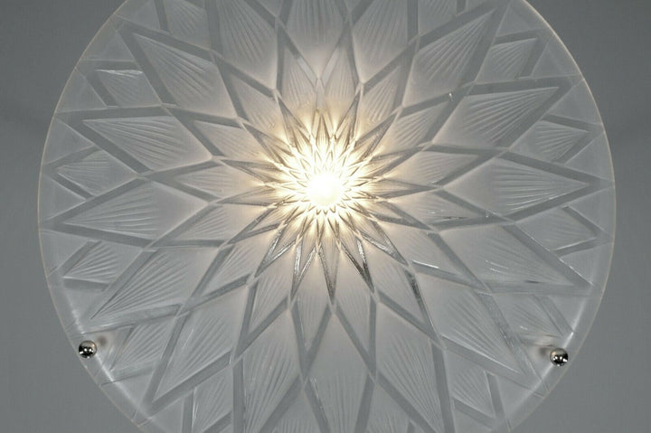 Pierre d'Avesn LORRAIN DAUM : A FRENCH 1930 ART DECO PENDANT . chandelier France
