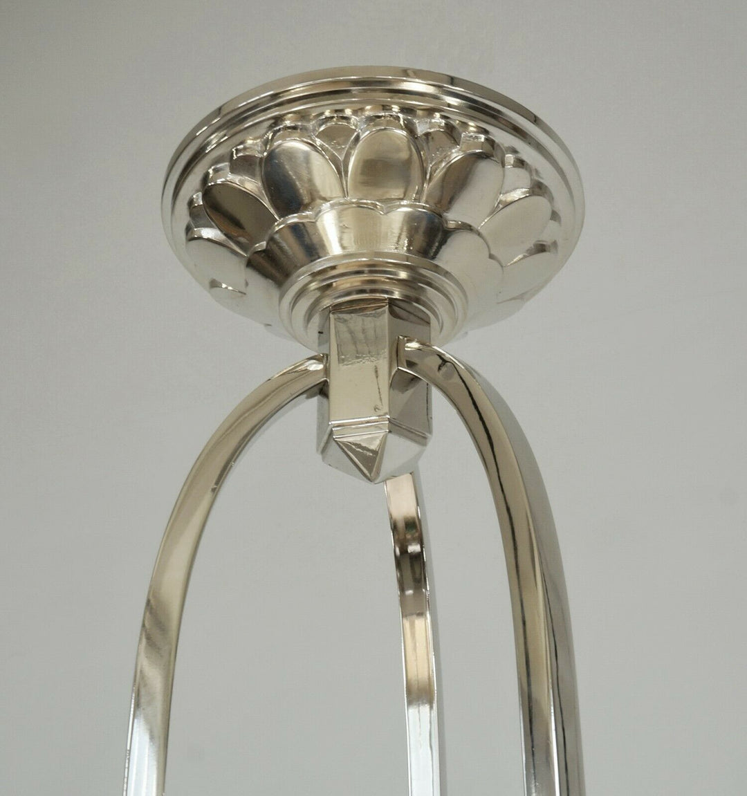 ETLING : FRENCH 1930 ART DECO CHANDELIER .......... pendant modernist lamp 1935