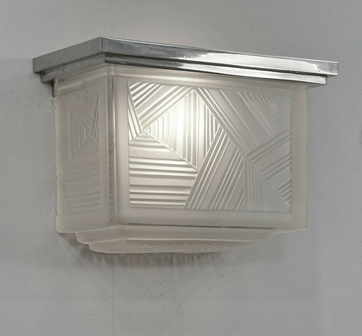 SABINO : FRENCH 1930 ART DECO WALL SCONCE ...... chandelier lamp daum era France
