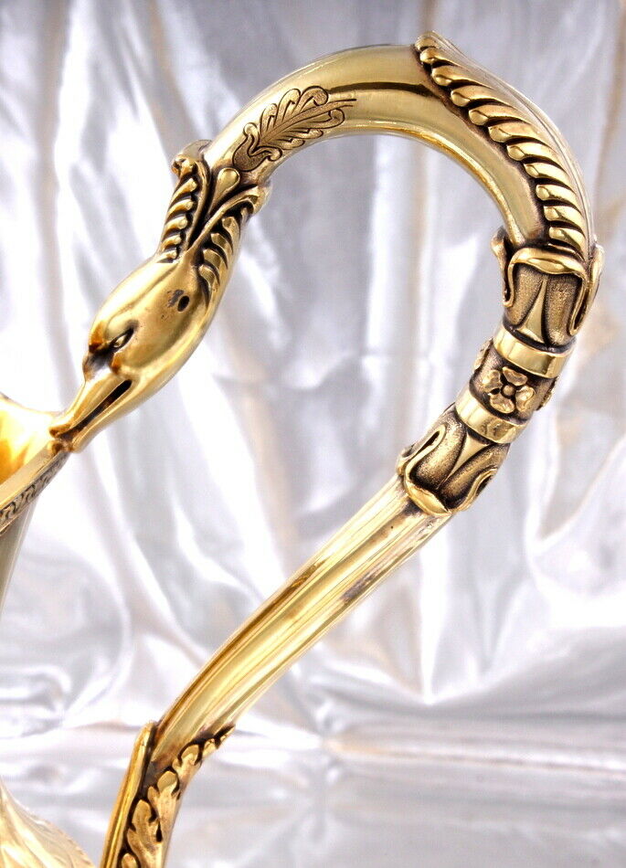 PUIFORCAT - EXCEPTIONNEL GRAND PICHET - CYGNE - MASCARON - ARGENT MASSIF VERMEIL
